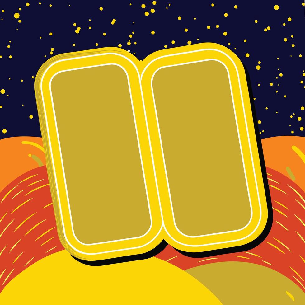 Abstract Gold and Yellow Cosmic Template vector