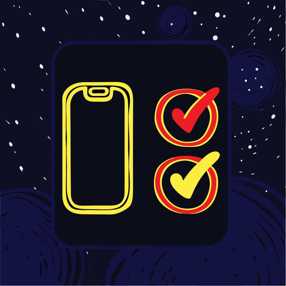 Mobile Phone Application Approval Process vector