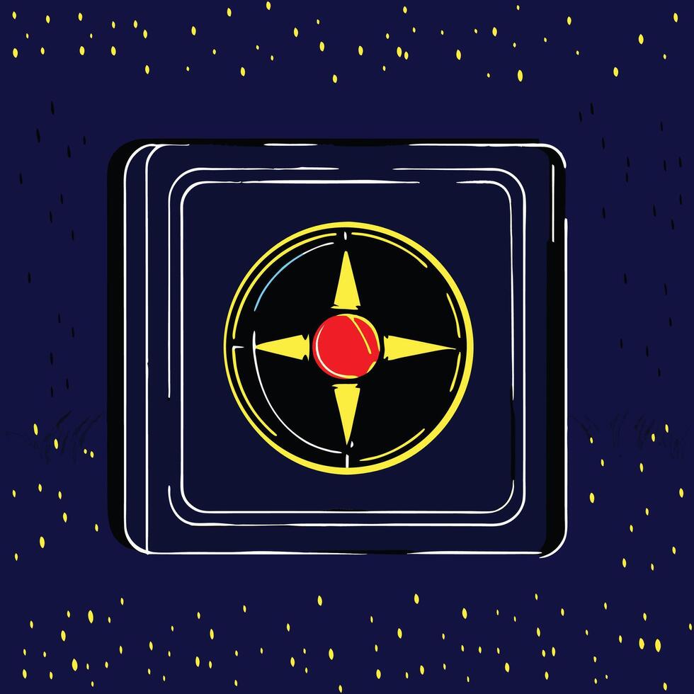 Abstract Night Sky Compass vector