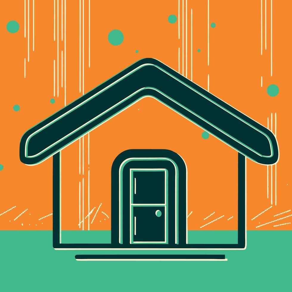 Simple House Icon Abstract Home Design Illustration vector