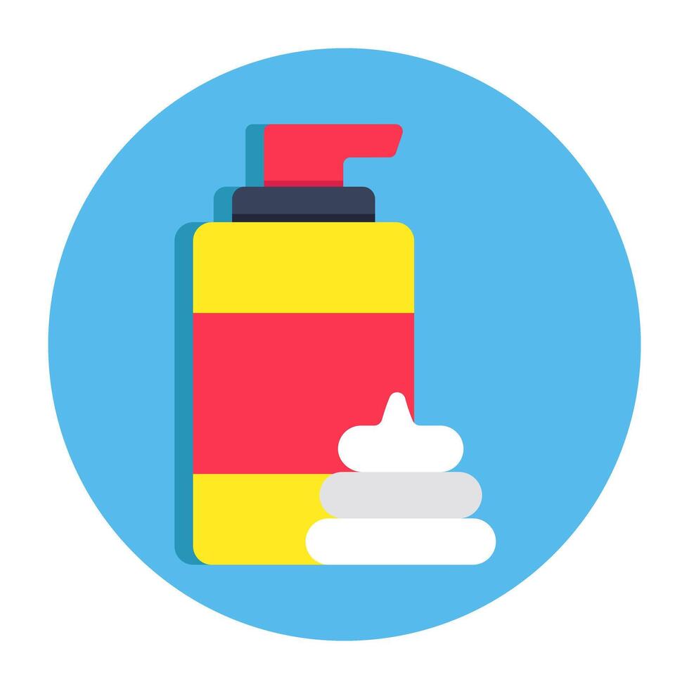 A flat design icon of hand sanitizer vector