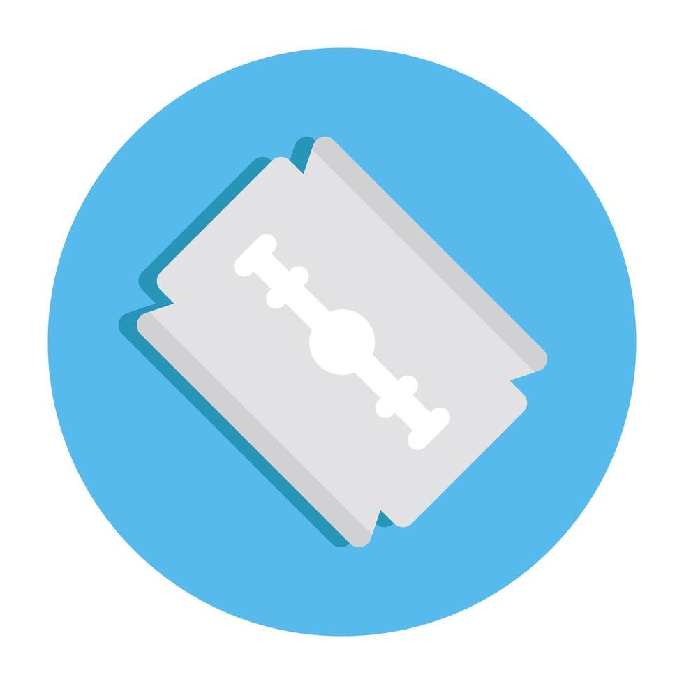 Conceptual flat design icon of razor blade vector