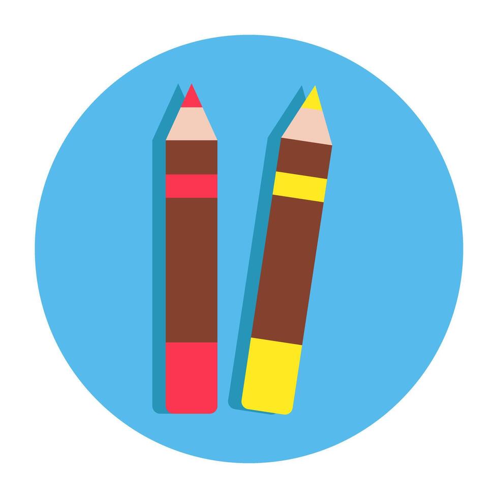 An icon design of lip pencils vector
