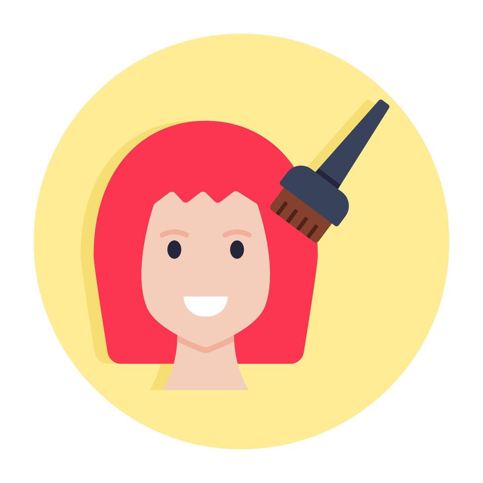 Editable design icon of haircut vector