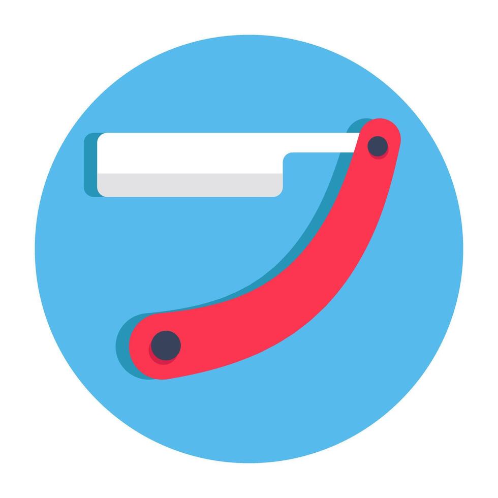 An icon design of straight razor vector