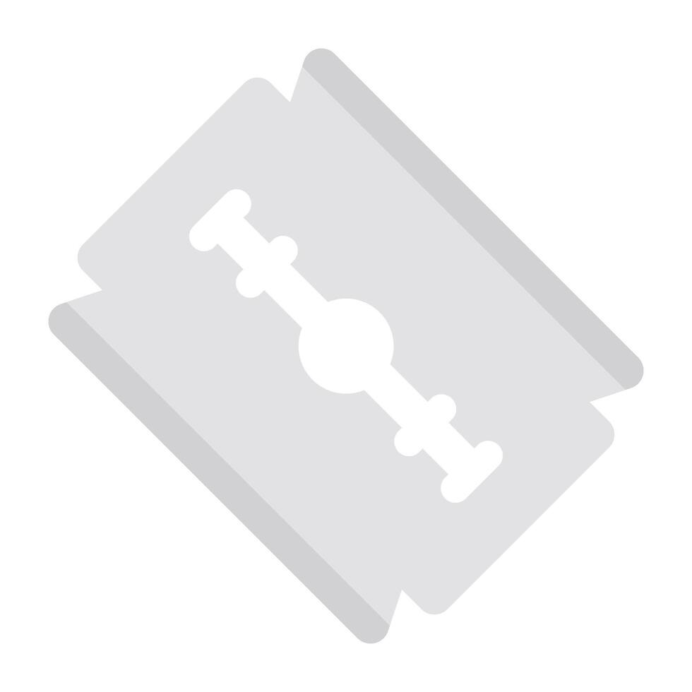 Conceptual flat design icon of razor blade vector