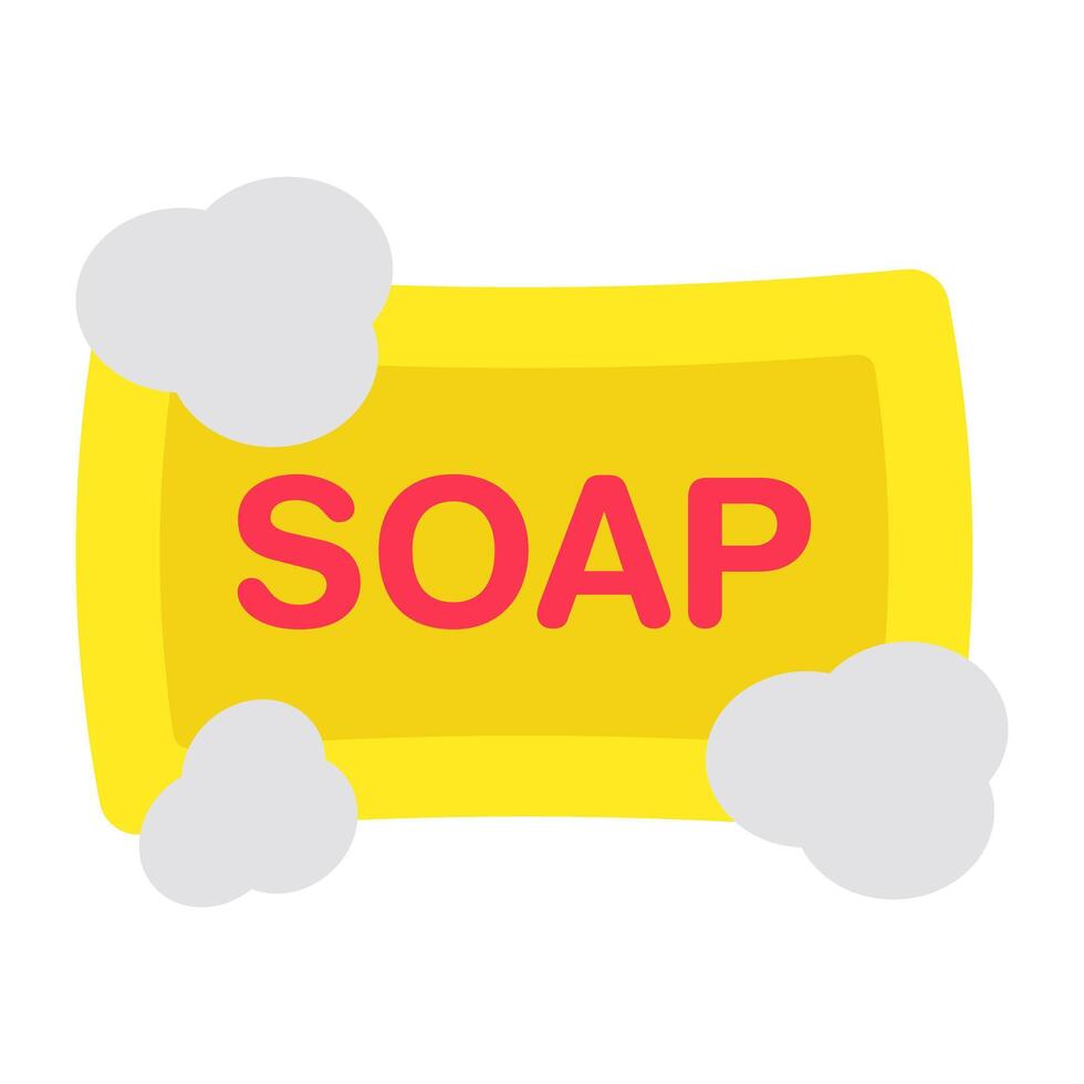 A creative design icon of soap available for instant download vector