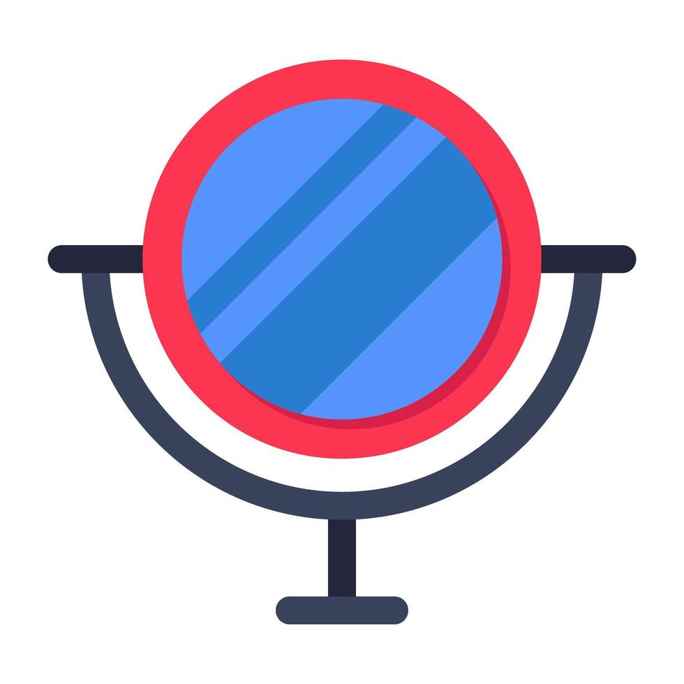 Modern design icon of pedestal mirror vector