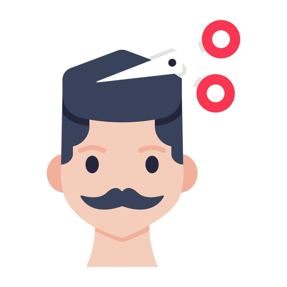 Editable design icon of haircut vector