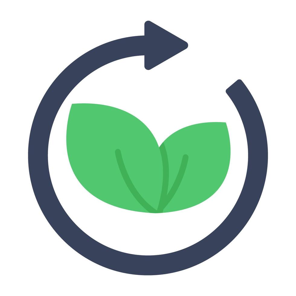 Trendy design of leaf recycling vector