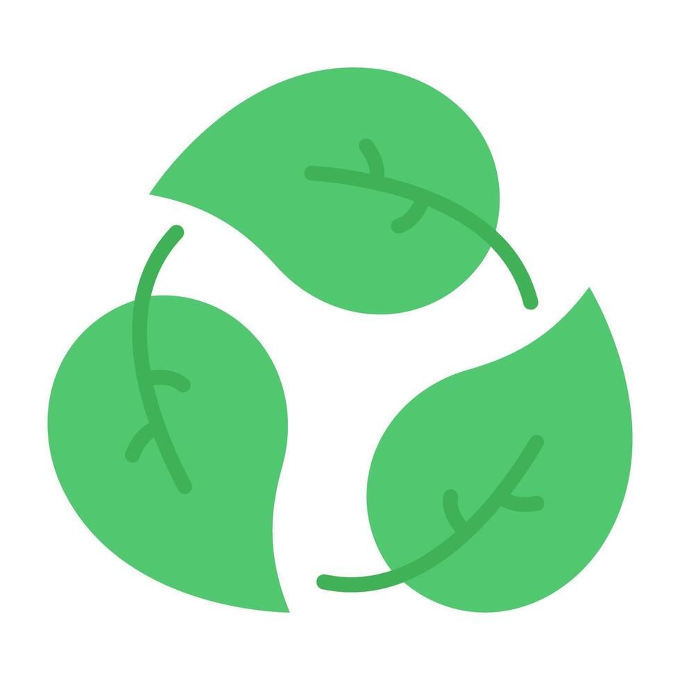 Trendy design of leaf recycling vector