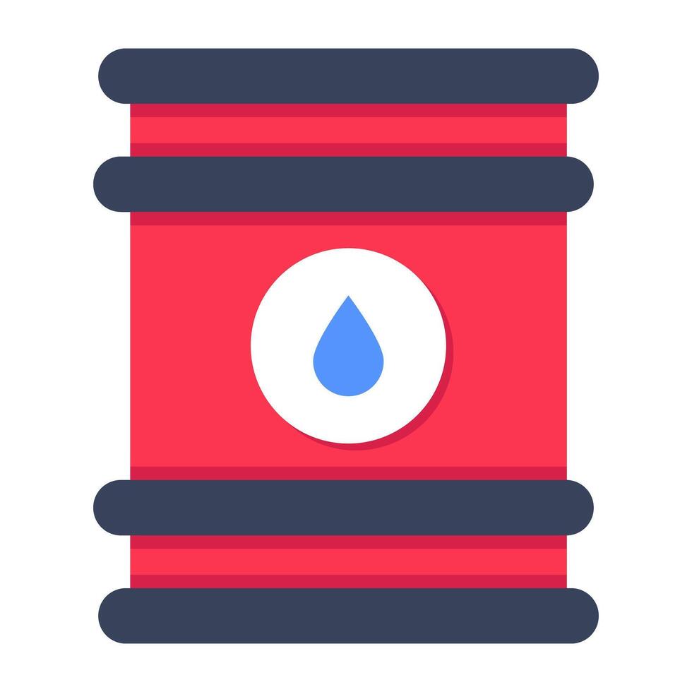 Editable design icon of oil drum vector