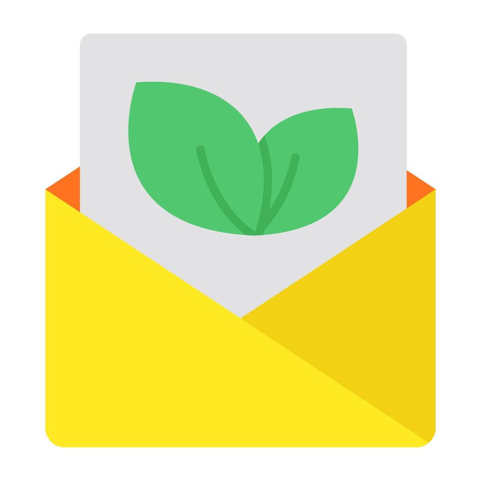 A unique design icon of eco mail vector