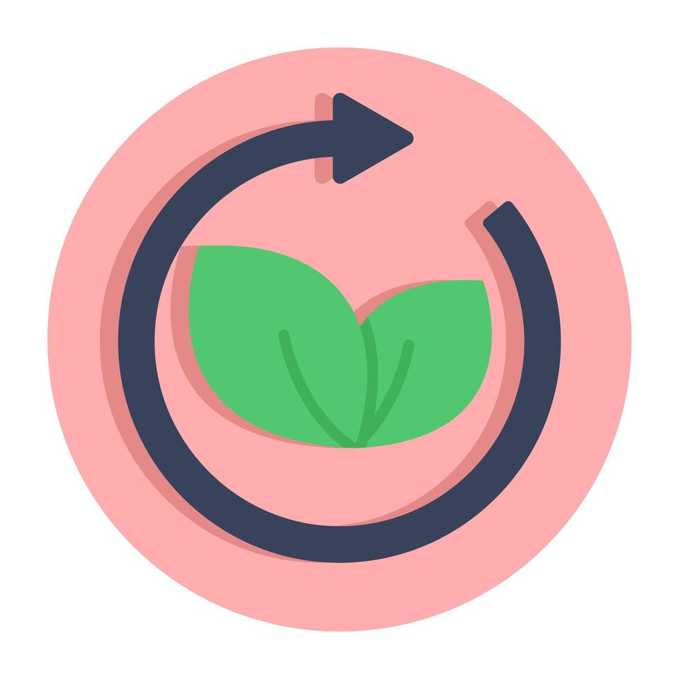 Trendy vectors design of leaf recycling