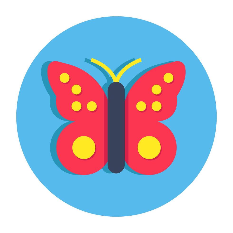 An icon design of butterfly vector
