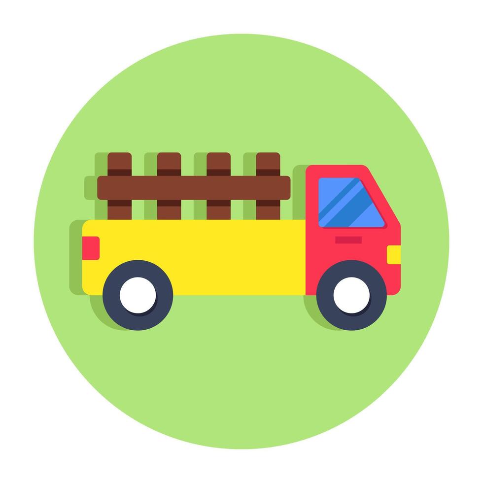 A unique design icon of pickup truck vector