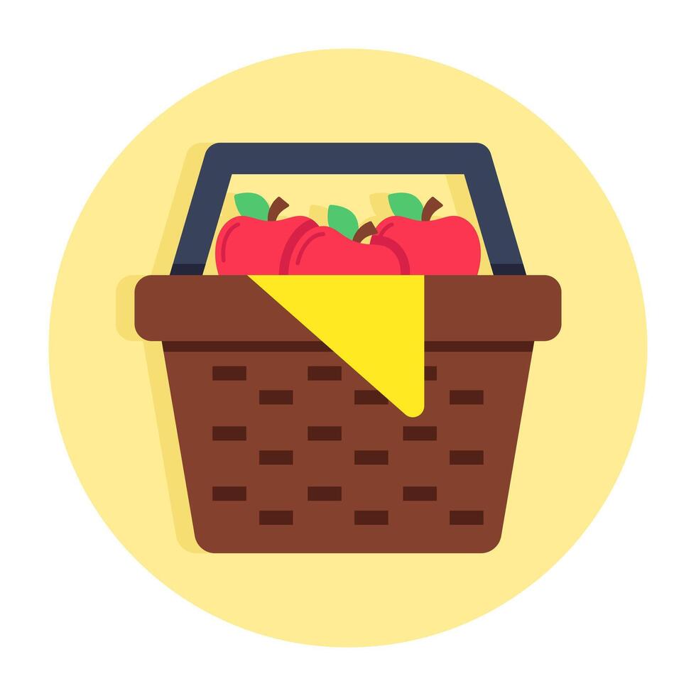 Premium download icon of vegetable basket vector