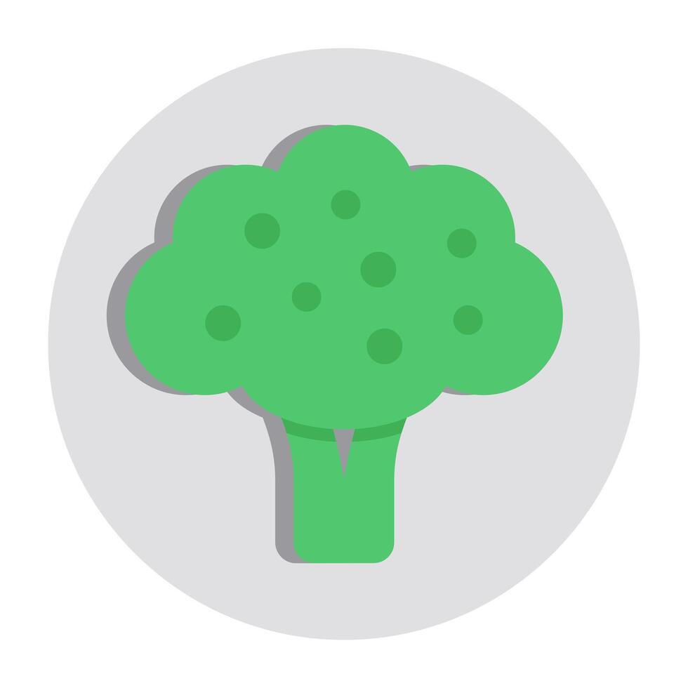 A colored design icon of broccoli vector