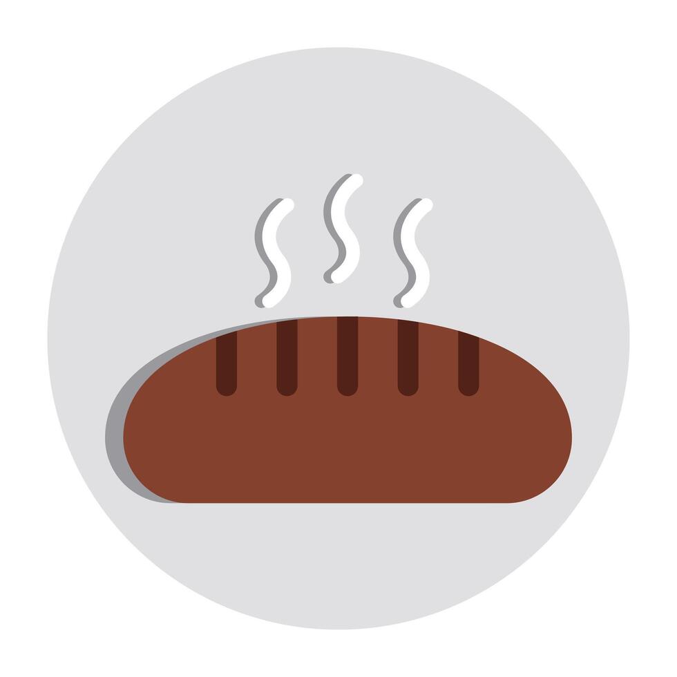 An icon design of bread loaf vector