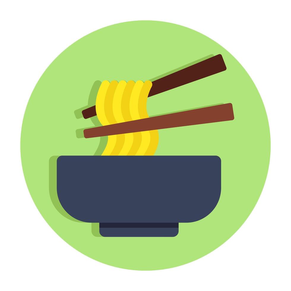 Creative design icon of noodles vector