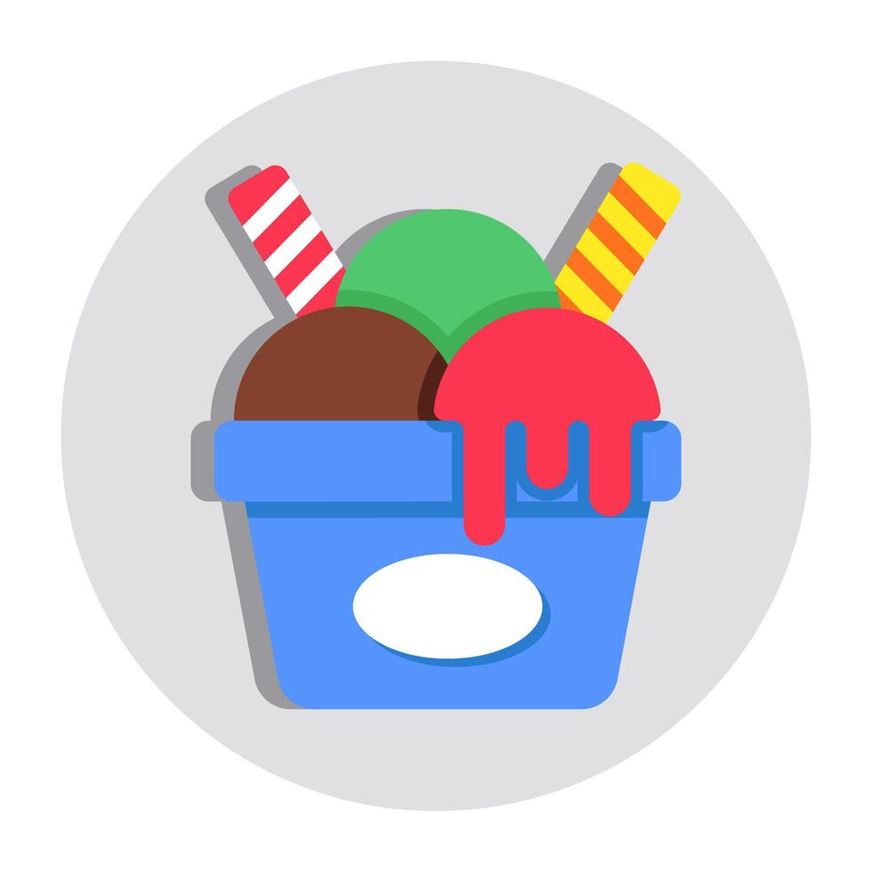 A trendy design icon of ice cream cup vector