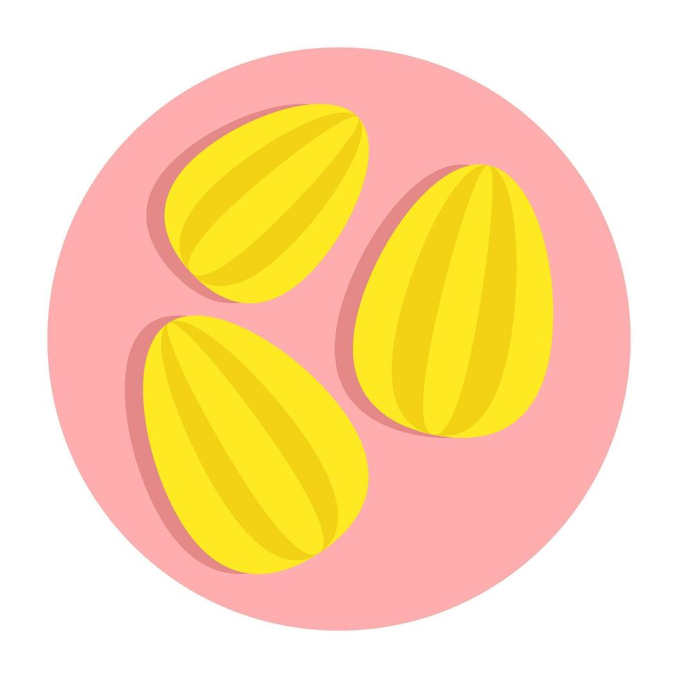 Creative design icon of almonds vector