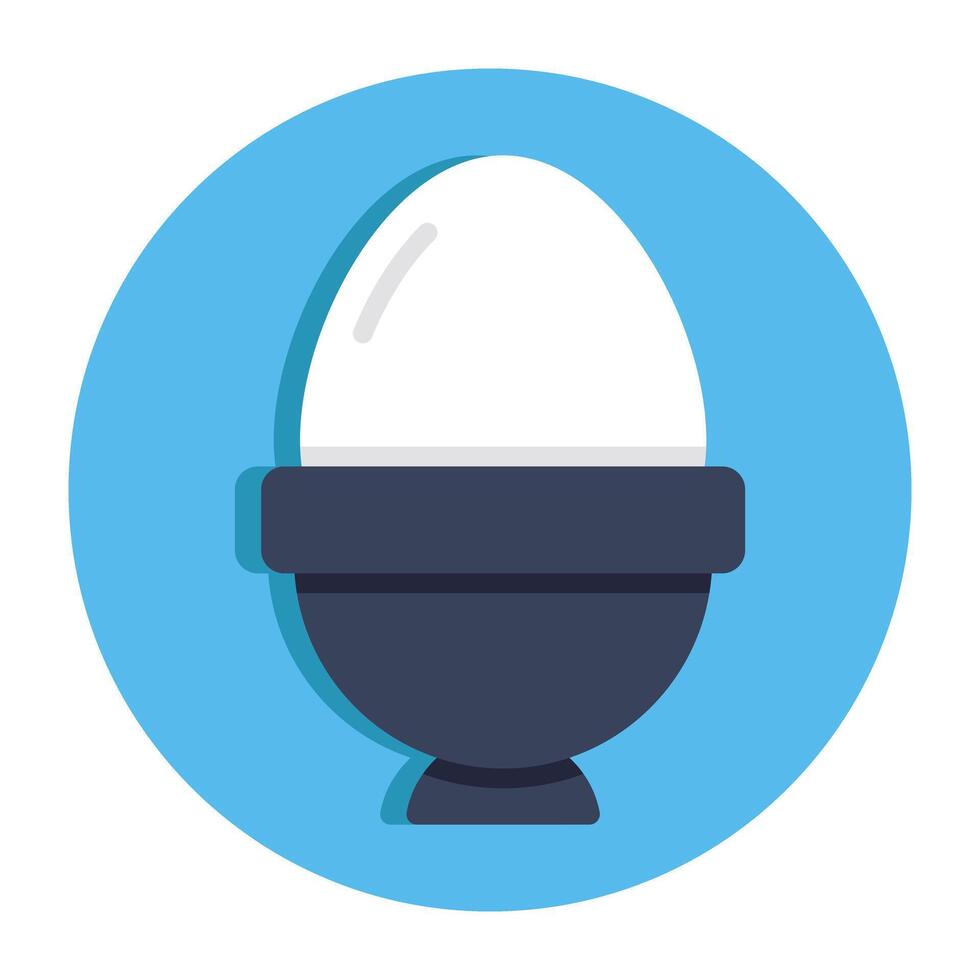 A colored design icon of boil egg vector
