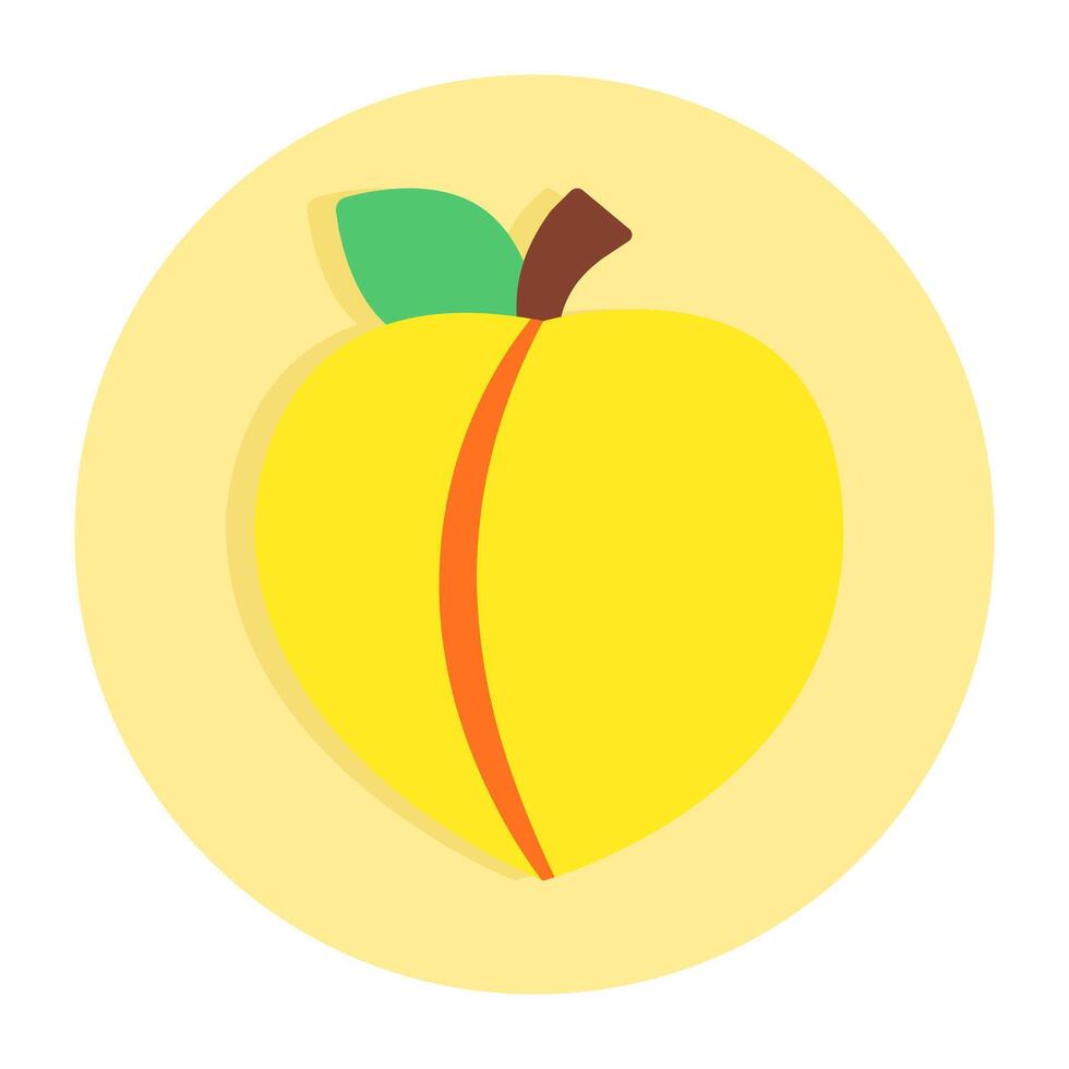 A beautiful design icon of peach vector
