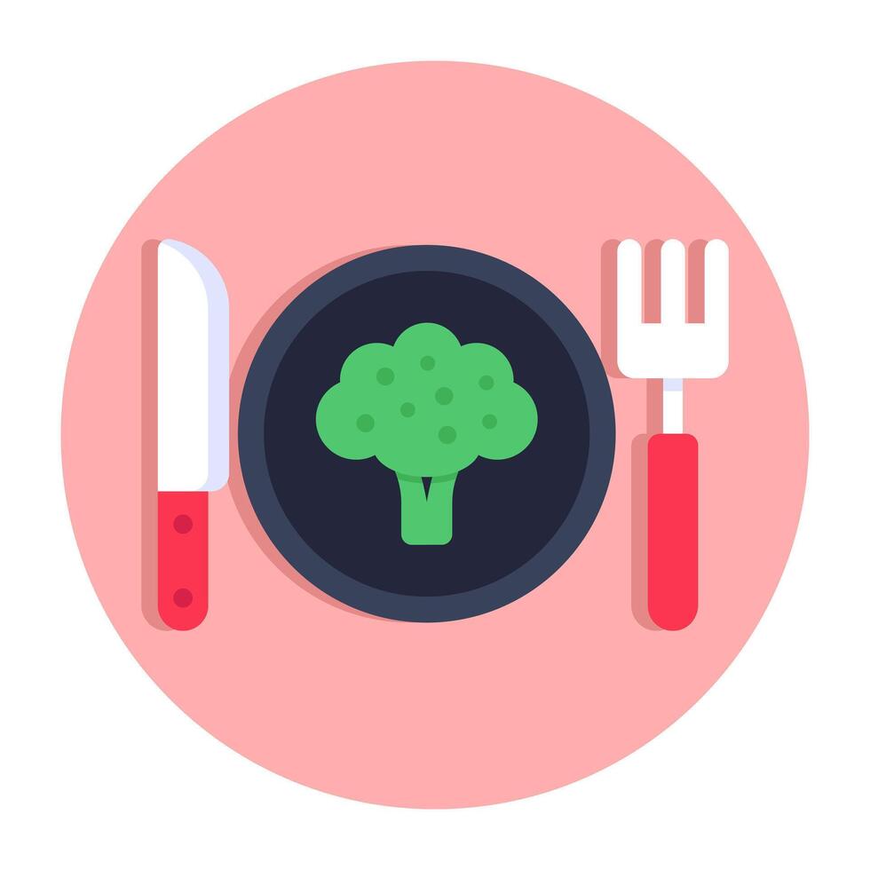 A flat design icon of food vector