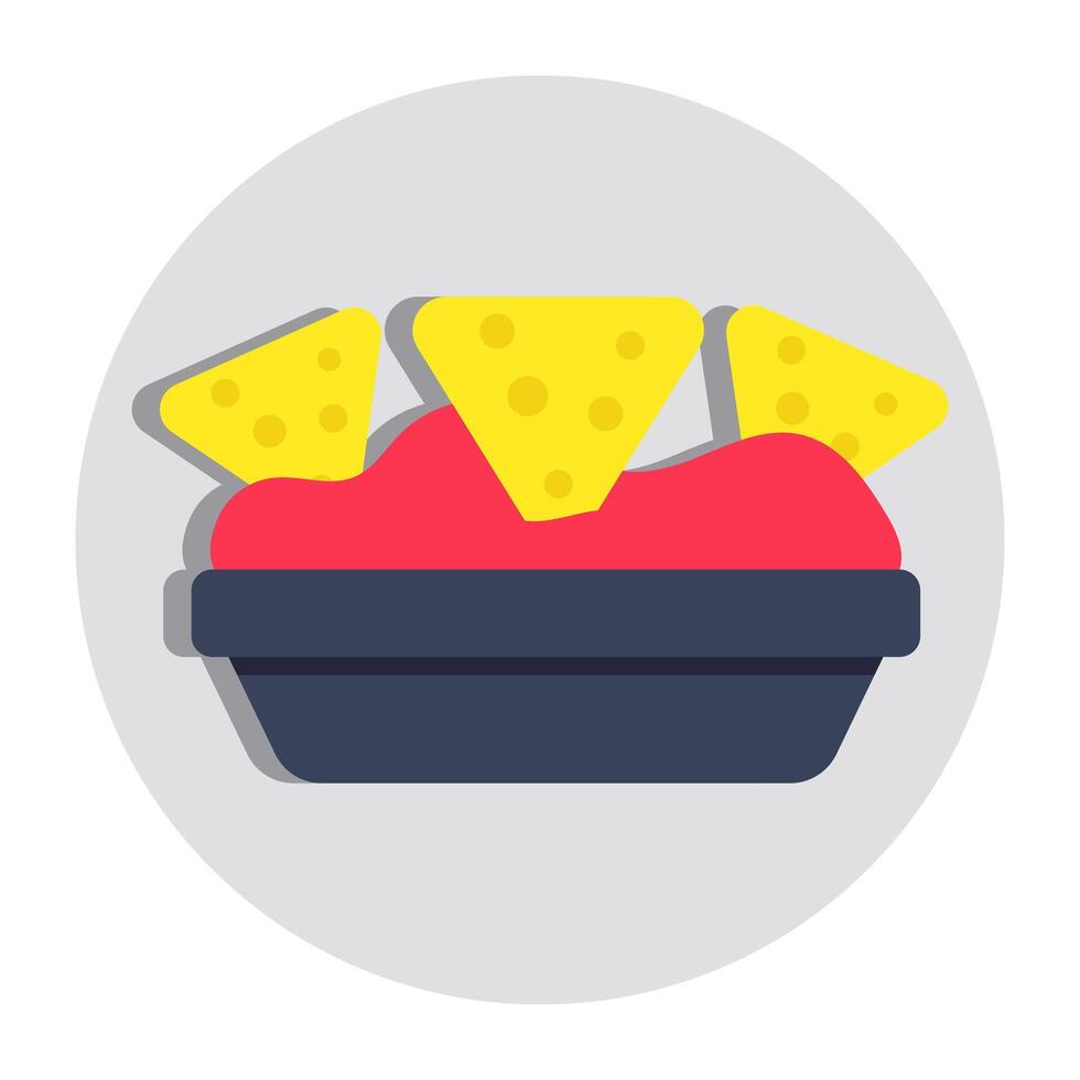 Creative design icon of nachos vector