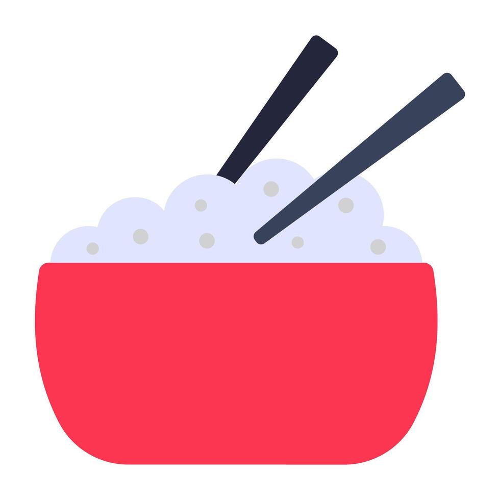 An icon design of noodles vector