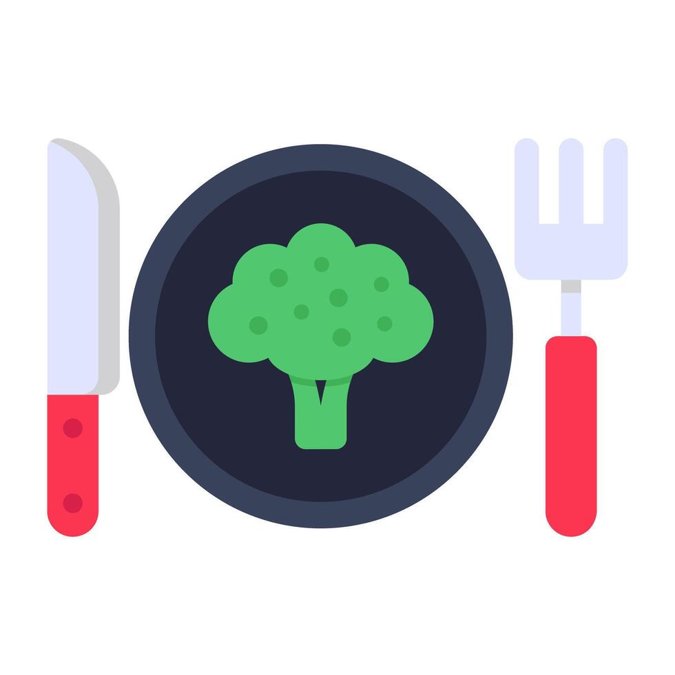 A flat design icon of food vector