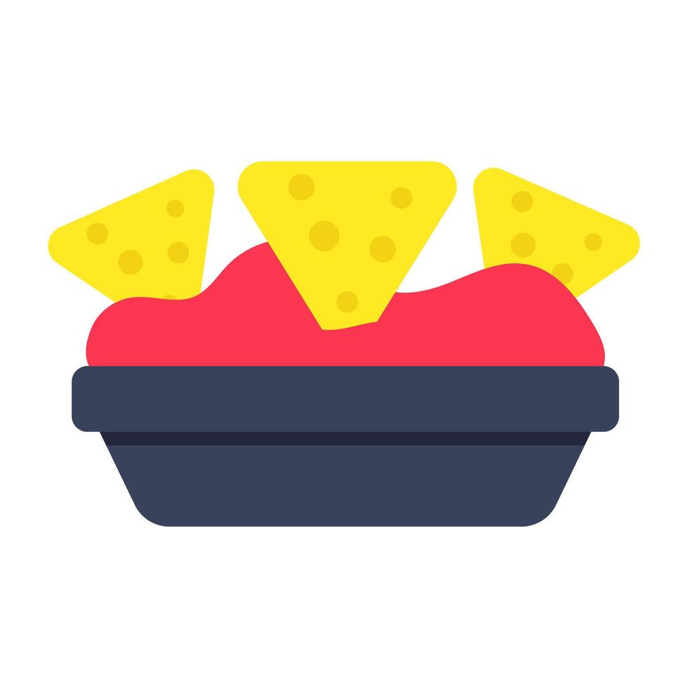 Creative design icon of nachos vector