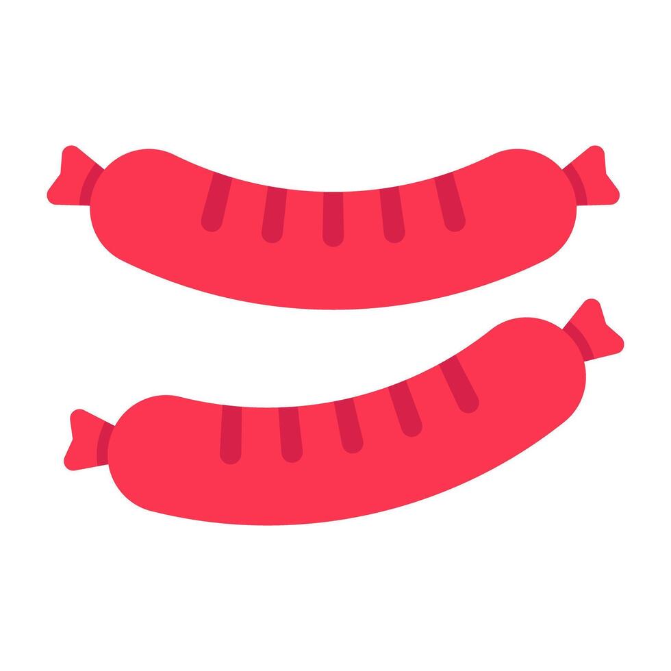 A colored design icon of sausage vector