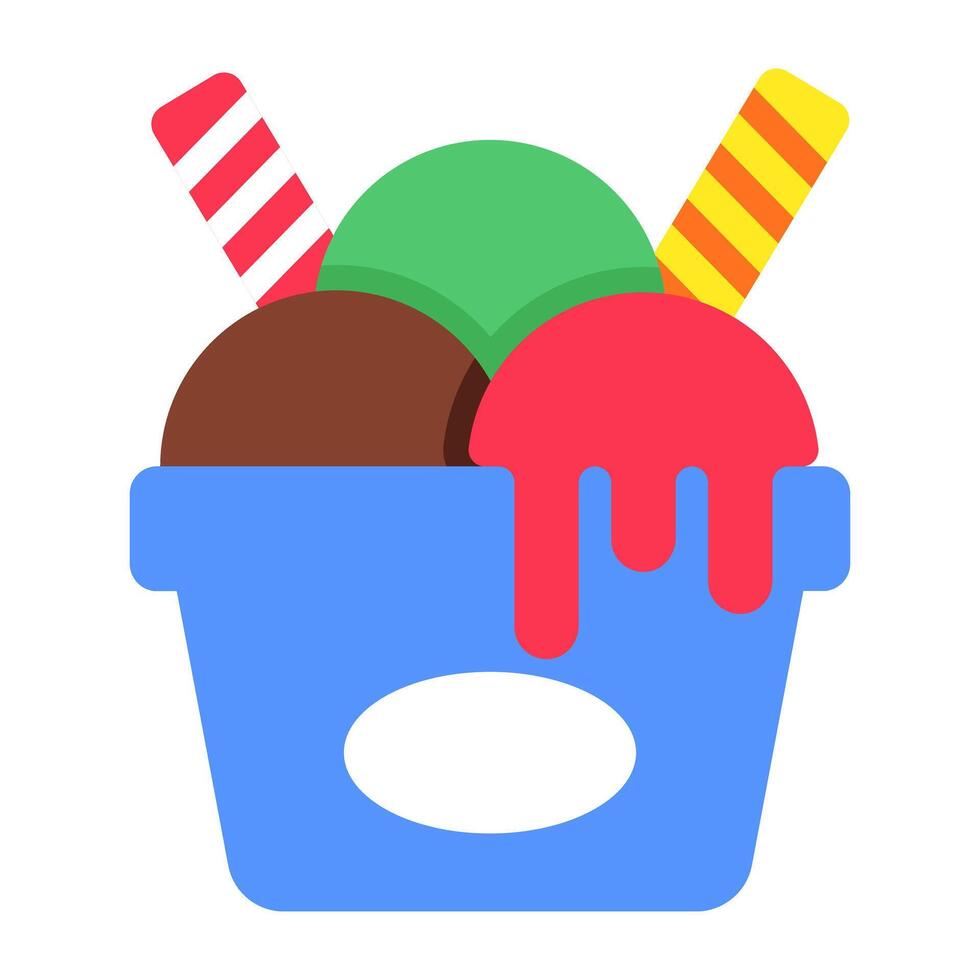 A trendy design icon of ice cream cup vector