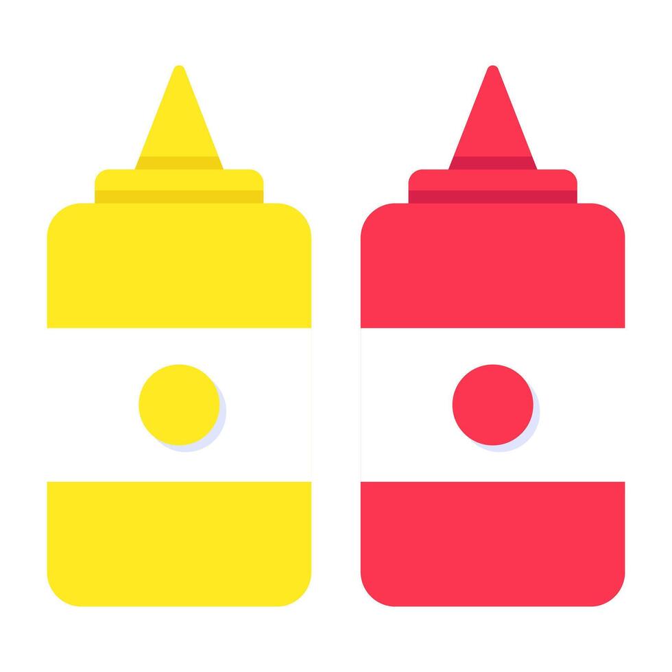 A beautiful design icon of sauce bottles vector