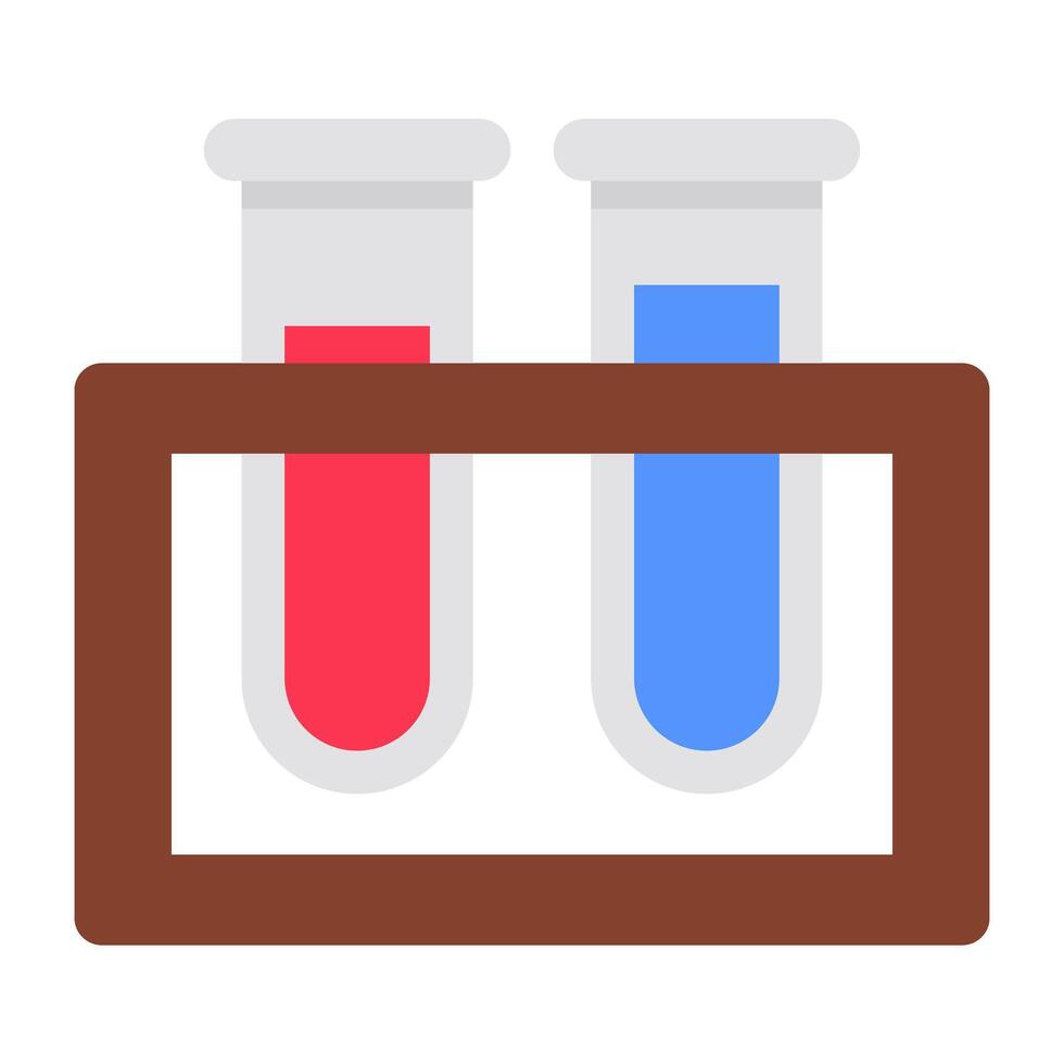 Editable flat design of test tubes vector