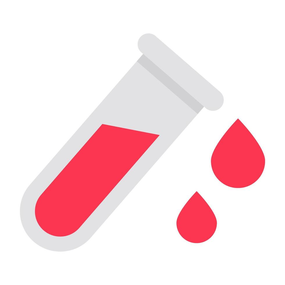 Editable flat design of test tube vector