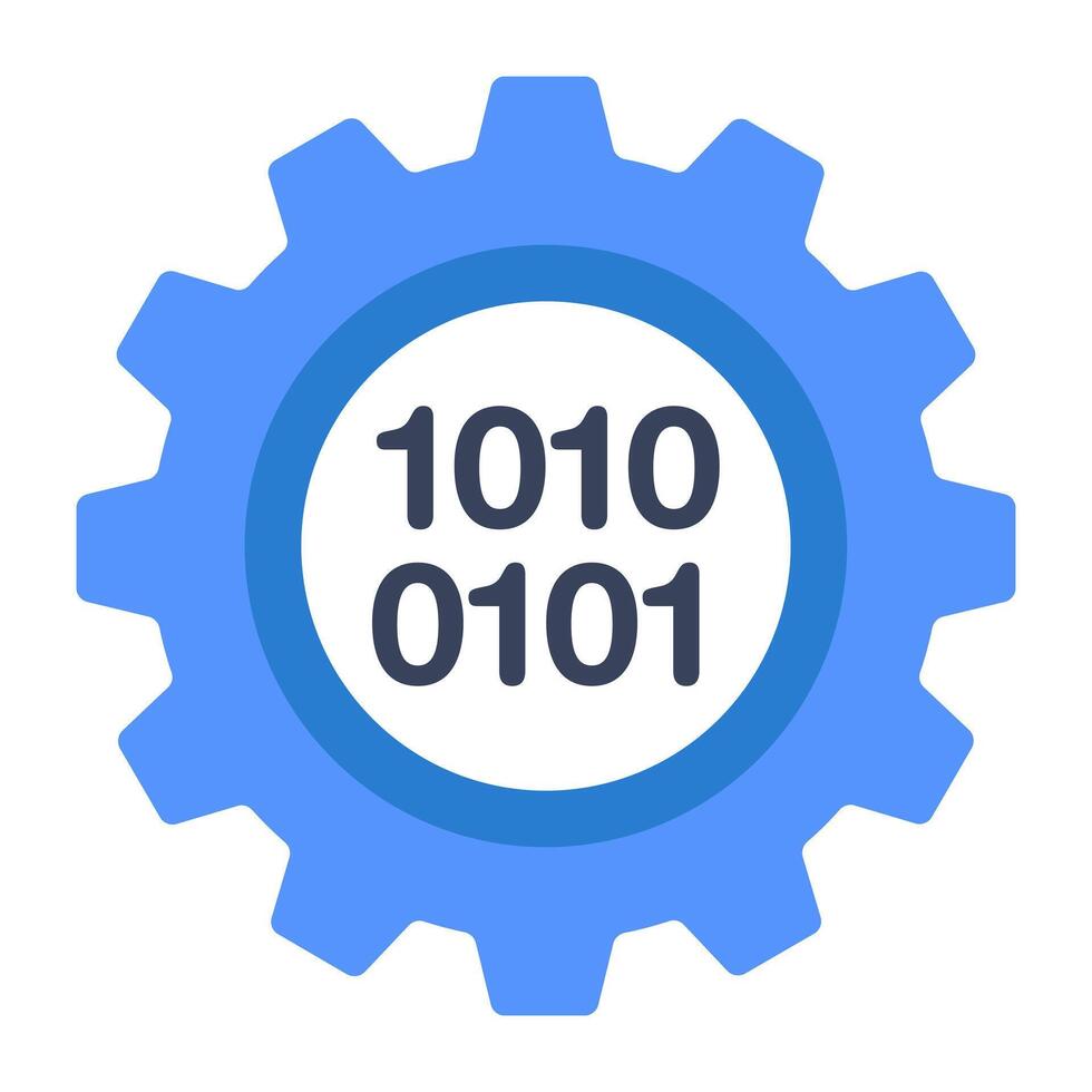 An icon design of binary code setting vector