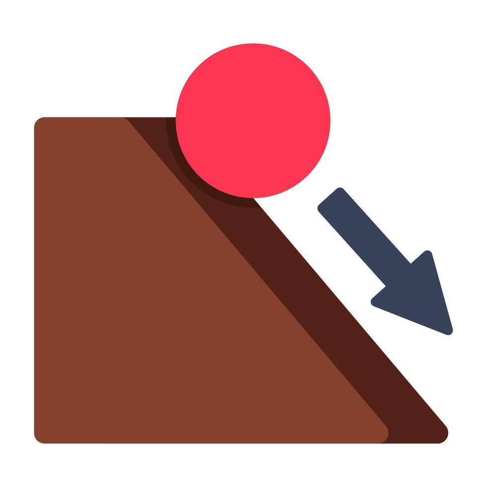 Unique design icon of inclined plane vector