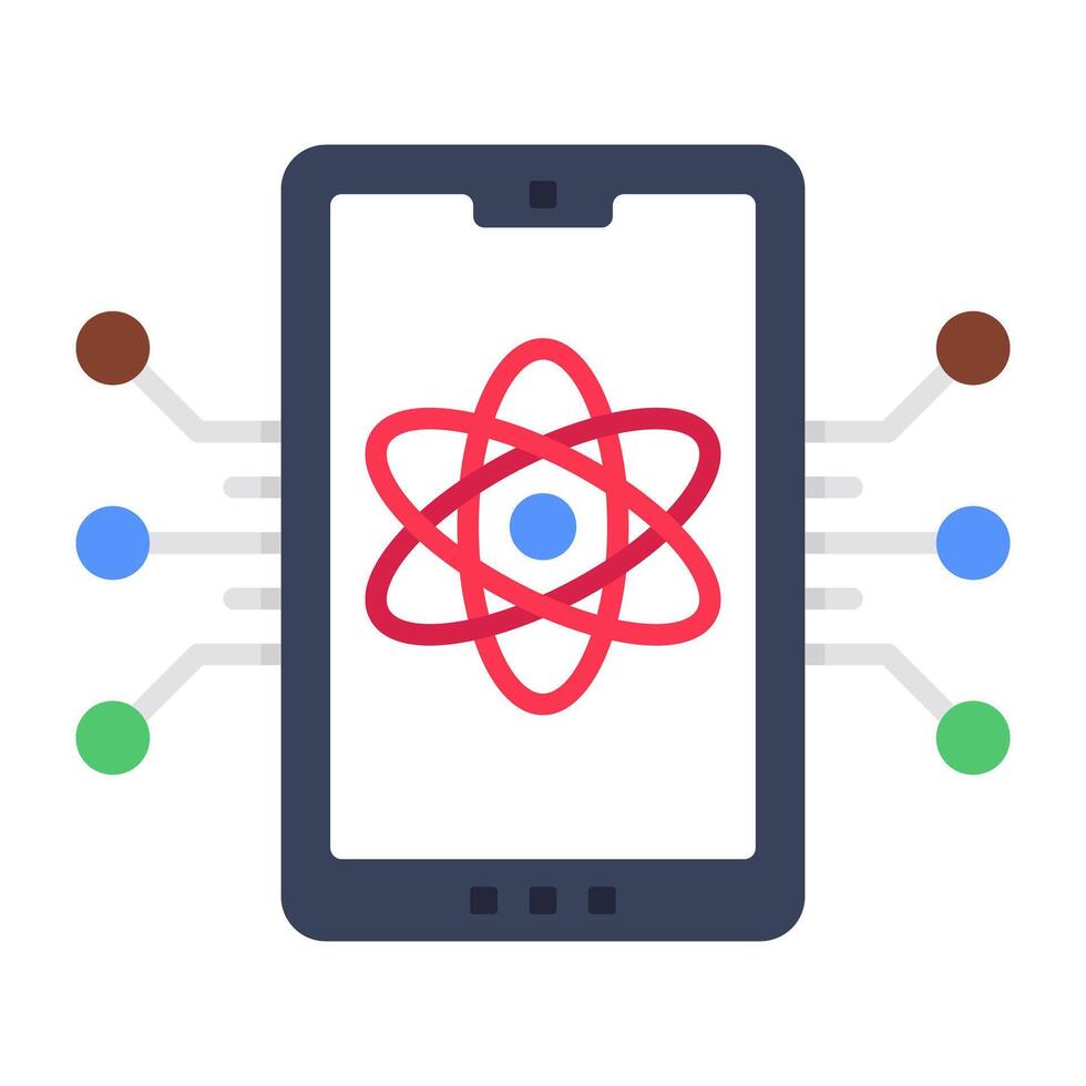 An icon design of mobile science vector