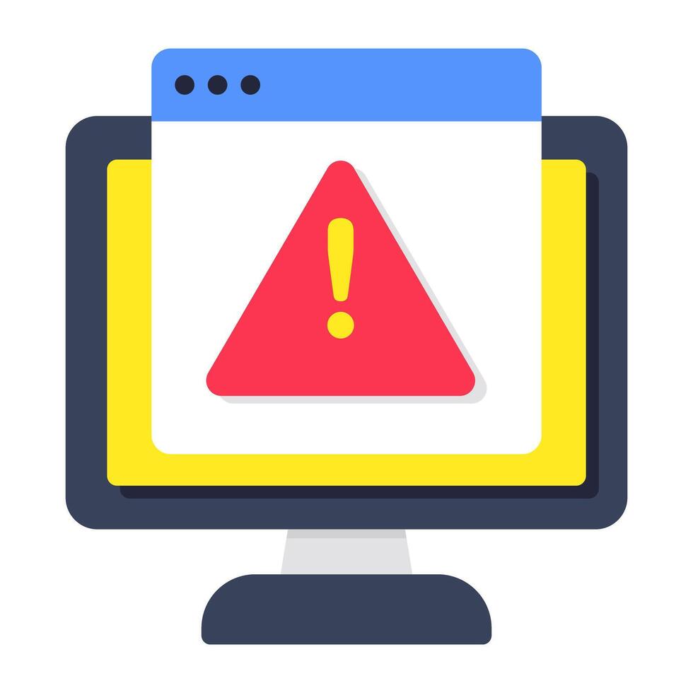 Creative design of web error isolated on white background vector