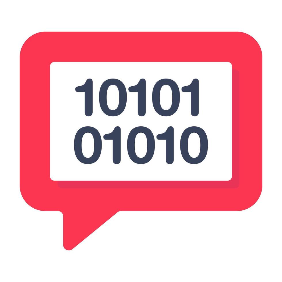 Premium download icon of binary chat vector