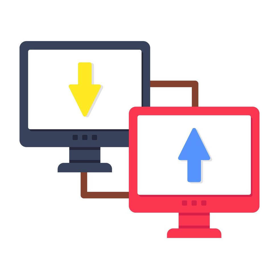 Creative design icon of system transfer vector