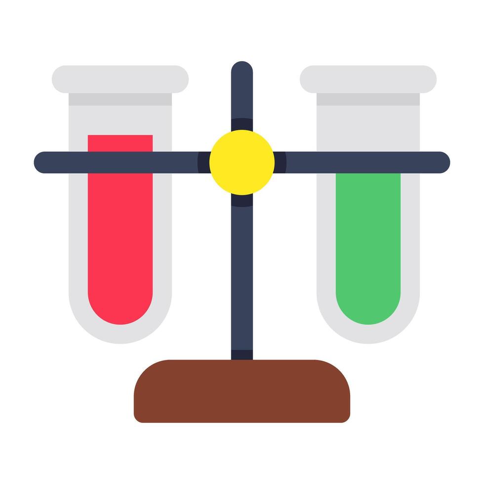 Editable flat design of test tubes vector