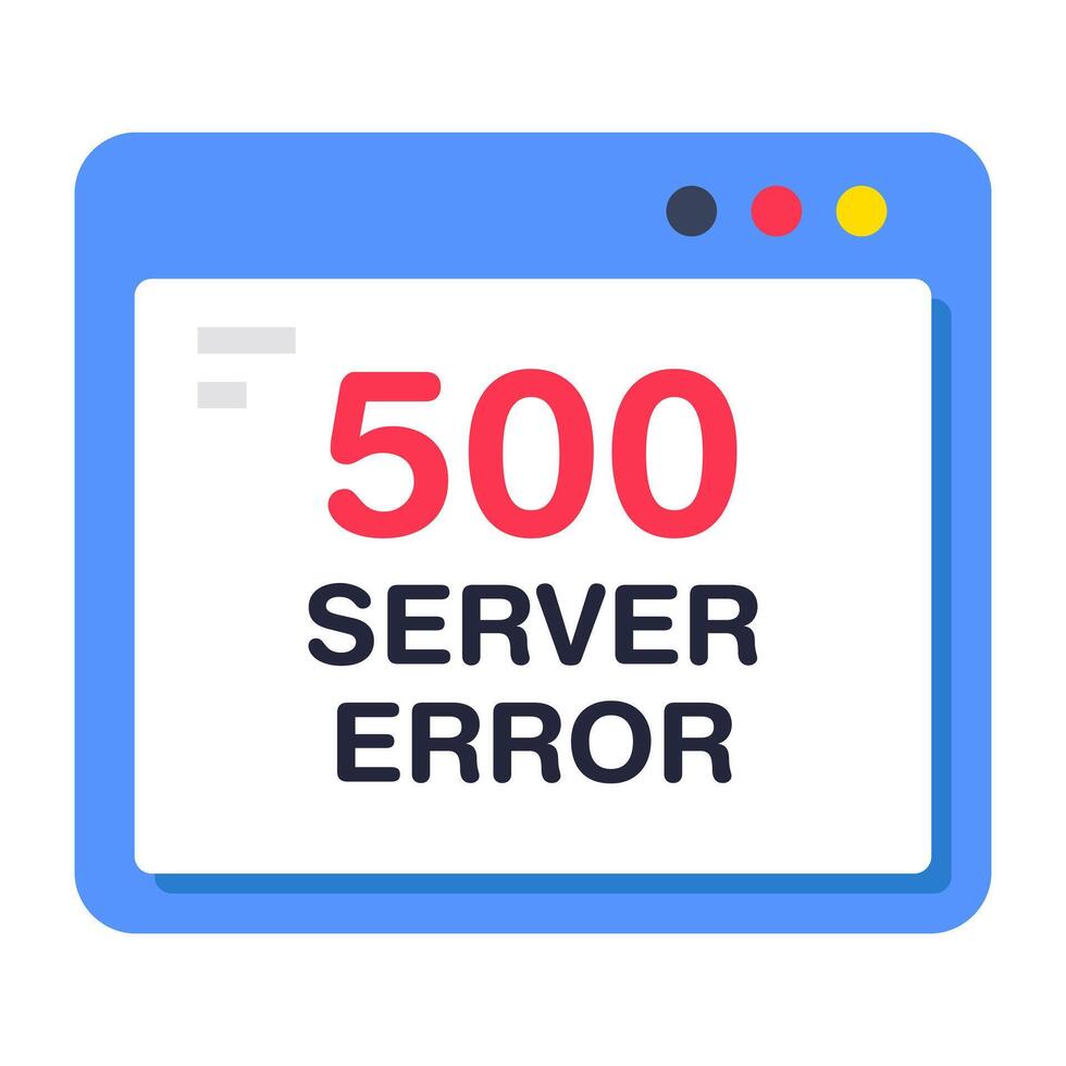 A unique design icon of server error vector