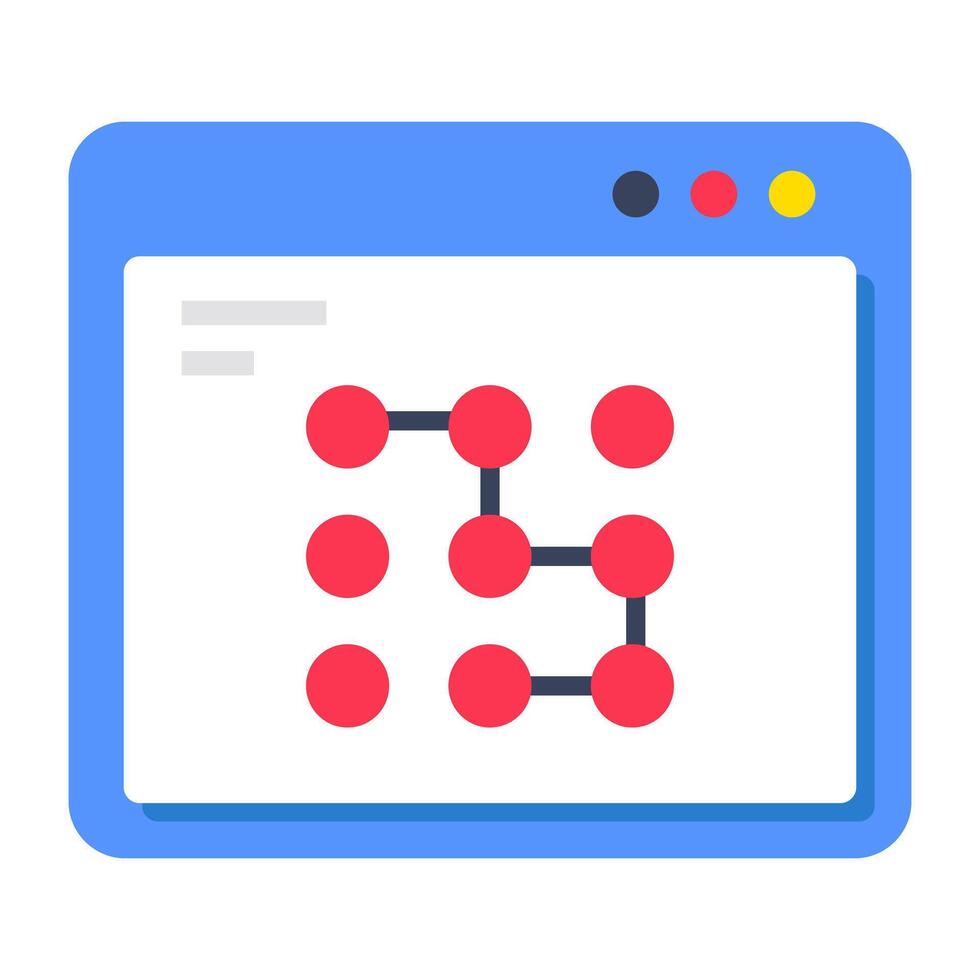 Modern design icon of pattern lock vector