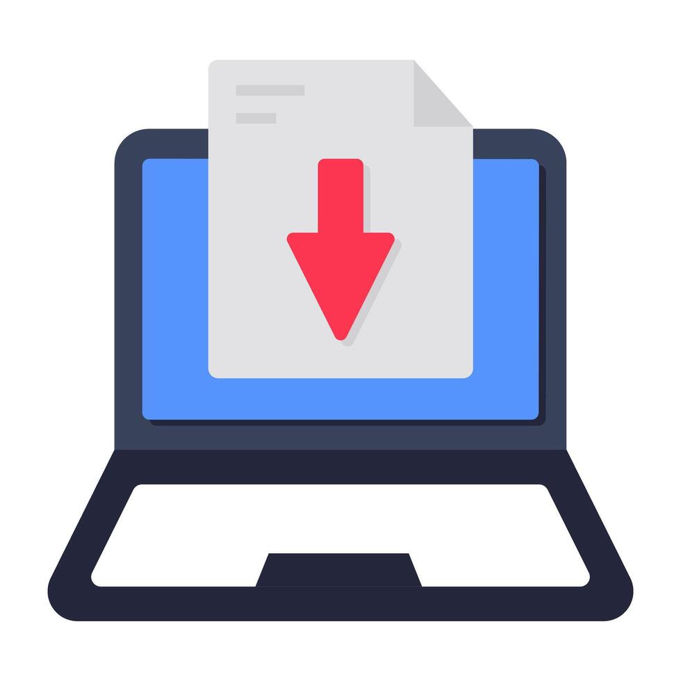 An icon design of online file download vector