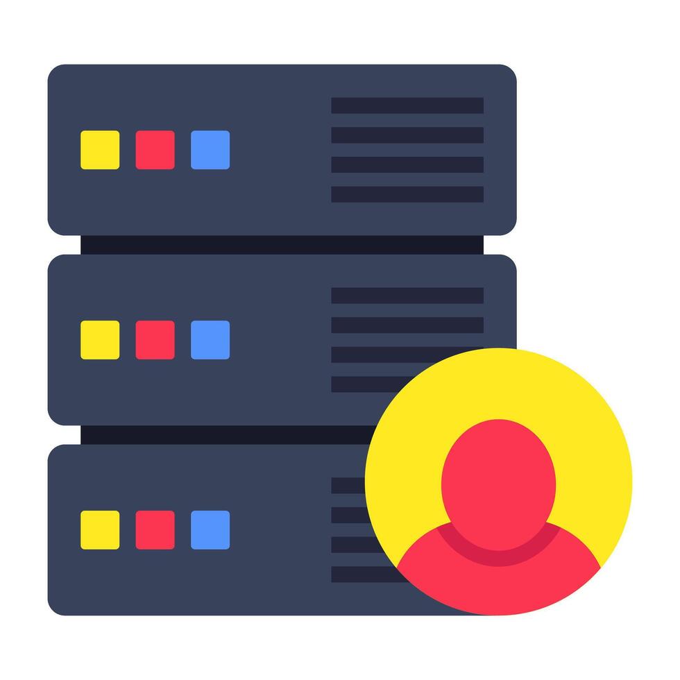 A modern design icon of client database vector