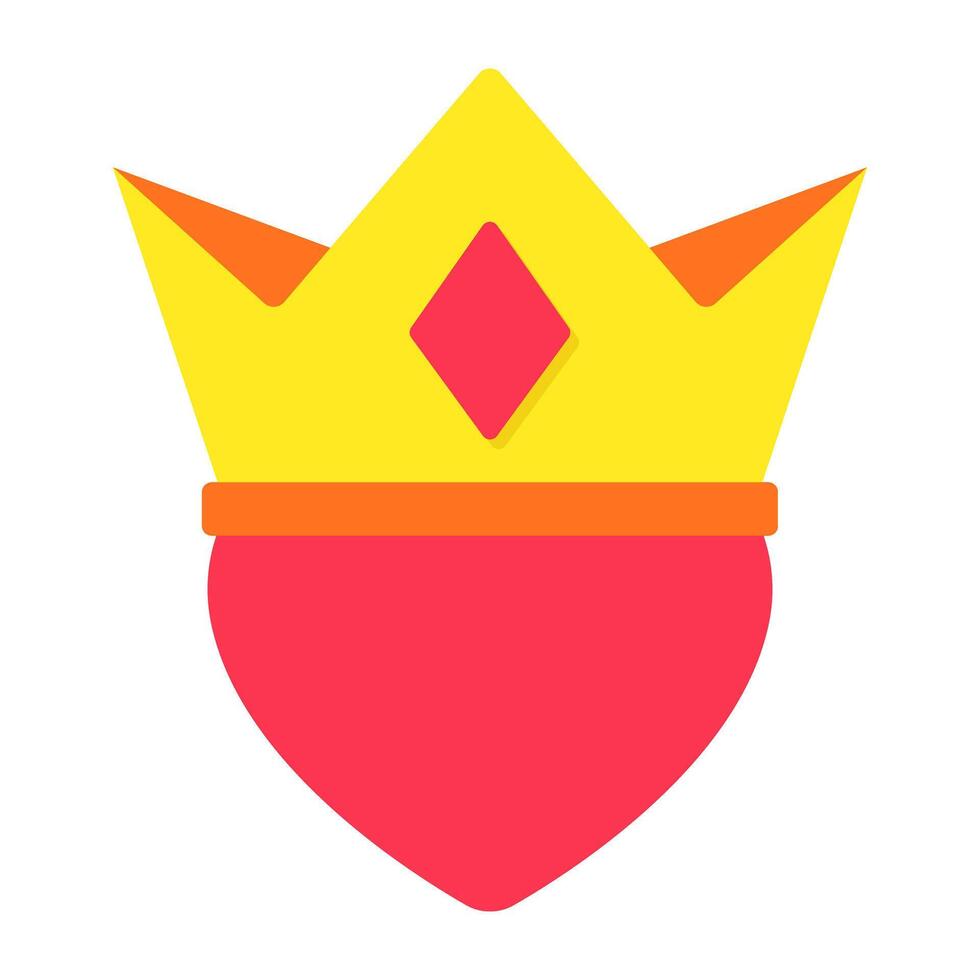 A beautiful design icon of love crown vector